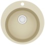 Fregadero de cocina de granito con un seno redondo beige de vidaXL, Fregaderos - Ref: Foro24-144864, Precio: 135,25 €, Descue...