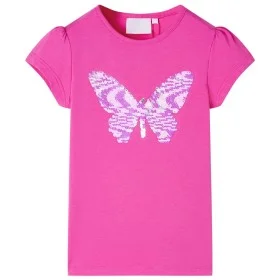 Camiseta infantil de manga casquillo rosa oscuro 140 de , Camisetas para niños - Ref: Foro24-10843, Precio: 8,24 €, Descuento: %