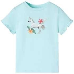 Camiseta infantil de manga corta verde agua 92 de , Camisetas para niños - Ref: Foro24-10689, Precio: 8,24 €, Descuento: %