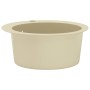 Fregadero de cocina de granito con un seno redondo beige de vidaXL, Fregaderos - Ref: Foro24-144864, Precio: 135,25 €, Descue...
