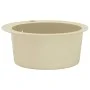 Küchenspüle aus Granit mit einer beigen runden Schüssel von vidaXL, Sinkt - Ref: Foro24-144864, Preis: 124,68 €, Rabatt: %