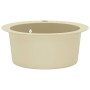 Fregadero de cocina de granito con un seno redondo beige de vidaXL, Fregaderos - Ref: Foro24-144864, Precio: 135,25 €, Descue...