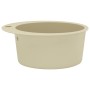 Fregadero de cocina de granito con un seno redondo beige de vidaXL, Fregaderos - Ref: Foro24-144864, Precio: 135,25 €, Descue...