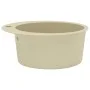 Küchenspüle aus Granit mit einer beigen runden Schüssel von vidaXL, Sinkt - Ref: Foro24-144864, Preis: 124,68 €, Rabatt: %