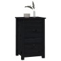 Mesitas de noche 2 uds madera maciza de pino negro 40x35x61,5cm de vidaXL, Mesitas de noche - Ref: Foro24-820955, Precio: 88,...