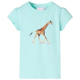 Camiseta infantil aguamarina claro 128 de , Camisetas para niños - Ref: Foro24-10567, Precio: 8,52 €, Descuento: %