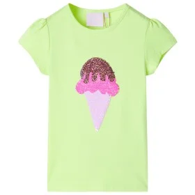 Camiseta infantil amarillo neón 116 de , Camisetas para niños - Ref: Foro24-10711, Precio: 8,45 €, Descuento: %