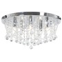Lámpara de techo con cristales plateado redonda 4 bombillas G9 de vidaXL, Lámparas - Ref: Foro24-281583, Precio: 88,80 €, Des...