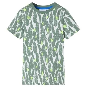 Camiseta infantil crudo y verde hiedra oscuro 140 de , Camisetas para niños - Ref: Foro24-11678, Precio: 8,64 €, Descuento: %