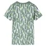 Camiseta infantil crudo y verde hiedra oscuro 140 de , Camisetas para niños - Ref: Foro24-11678, Precio: 8,64 €, Descuento: %