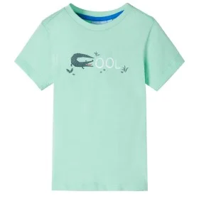 Camiseta infantil de manga corta verde claro 128 de , Camisetas para niños - Ref: Foro24-12092, Precio: 8,06 €, Descuento: %