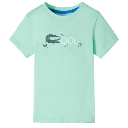 Camiseta infantil de manga corta verde claro 128 de , Camisetas para niños - Ref: Foro24-12092, Precio: 8,06 €, Descuento: %