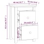 Mesitas de noche 2 uds madera maciza de pino negro 40x35x61,5cm de vidaXL, Mesitas de noche - Ref: Foro24-820955, Precio: 88,...