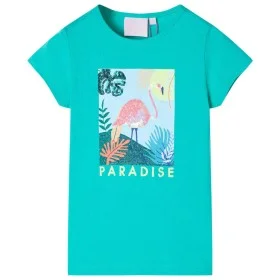 Camiseta infantil verde menta 140 de , Camisetas para niños - Ref: Foro24-11128, Precio: 8,45 €, Descuento: %