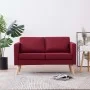 Sofá de 2 plazas de tela color vino tinto de vidaXL, Sofás - Ref: Foro24-281363, Precio: 308,07 €, Descuento: %