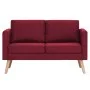 Sofá de 2 plazas de tela color vino tinto de vidaXL, Sofás - Ref: Foro24-281363, Precio: 308,07 €, Descuento: %
