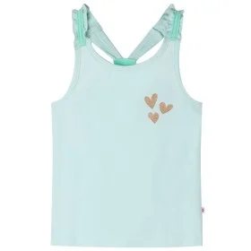 Camiseta de tirantes infantil verde menta claro 128 de , Camisetas para niños - Ref: Foro24-10527, Precio: 7,93 €, Descuento: %