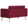 Sofá de 2 plazas de tela color vino tinto de vidaXL, Sofás - Ref: Foro24-281363, Precio: 313,31 €, Descuento: %