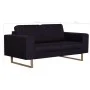 2-Sitzer-Sofa aus schwarzem Stoff von vidaXL, Sofas - Ref: Foro24-281389, Preis: 334,98 €, Rabatt: %