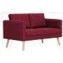 Sofá de 2 plazas de tela color vino tinto de vidaXL, Sofás - Ref: Foro24-281363, Precio: 308,07 €, Descuento: %