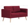 Sofá de 2 plazas de tela color vino tinto de vidaXL, Sofás - Ref: Foro24-281363, Precio: 313,31 €, Descuento: %
