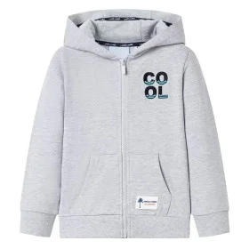 Sudadera infantil con capucha y cremallera gris 116 de , Camisetas para niños - Ref: Foro24-12361, Precio: 12,91 €, Descuento: %