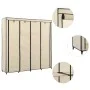 Armario con 4 compartimentos color crema 175x45x170 cm de vidaXL, Armarios roperos - Ref: Foro24-282447, Precio: 58,07 €, Des...