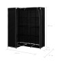 Armario de esquina negro 130x87x169 cm de vidaXL, Armarios roperos - Ref: Foro24-282449, Precio: 53,29 €, Descuento: %