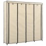 Armario con 4 compartimentos color crema 175x45x170 cm de vidaXL, Armarios roperos - Ref: Foro24-282447, Precio: 64,01 €, Des...