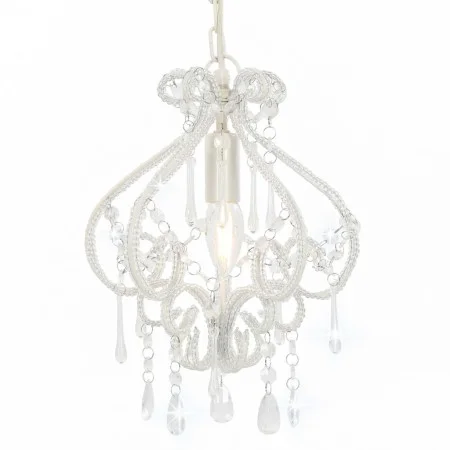 Lámpara de techo con cuentas blanco redonda E14 de vidaXL, Lámparas - Ref: Foro24-281593, Precio: 41,64 €, Descuento: %
