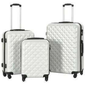 Juego de maletas rígidas trolley 3 pzas plateado brillante ABS de vidaXL, Maletas - Ref: Foro24-91887, Precio: 143,63 €, Desc...