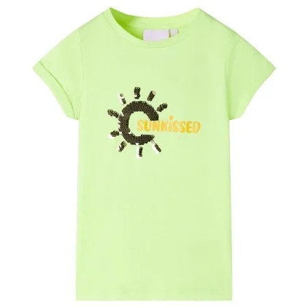Camiseta infantil amarillo neón 128 de , Camisetas para niños - Ref: Foro24-11177, Precio: 7,99 €, Descuento: %