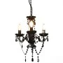 Lámpara de araña con cuentas negro redonda 3 x E14 de vidaXL, Lámparas - Ref: Foro24-281597, Precio: 59,76 €, Descuento: %