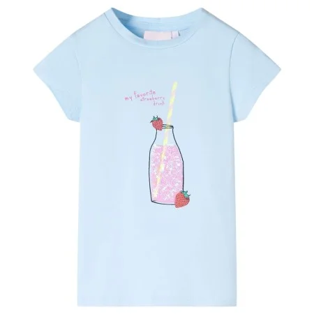 Camiseta infantil azul suave 140 de , Camisetas para niños - Ref: Foro24-11273, Precio: 8,19 €, Descuento: %