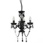 Lámpara de araña con cuentas negro redonda 3 x E14 de vidaXL, Lámparas - Ref: Foro24-281597, Precio: 59,76 €, Descuento: %