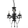 Lámpara de araña con cuentas negro redonda 3 x E14 de vidaXL, Lámparas - Ref: Foro24-281597, Precio: 52,97 €, Descuento: %