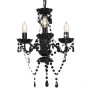 Lámpara de araña con cuentas negro redonda 3 x E14 de vidaXL, Lámparas - Ref: Foro24-281597, Precio: 52,97 €, Descuento: %