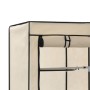 Armario con compartimentos y varillas tela crema 150x45x175 cm de vidaXL, Armarios roperos - Ref: Foro24-282455, Precio: 52,1...