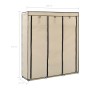 Armario con compartimentos y varillas tela crema 150x45x175 cm de vidaXL, Armarios roperos - Ref: Foro24-282455, Precio: 52,1...