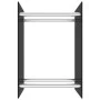 Leñero de vidrio negro 40x35x60 cm de vidaXL, Bolsas y soportes de leña - Ref: Foro24-282829, Precio: 56,65 €, Descuento: %