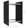 Leñero de vidrio negro 40x35x60 cm de vidaXL, Bolsas y soportes de leña - Ref: Foro24-282829, Precio: 56,65 €, Descuento: %