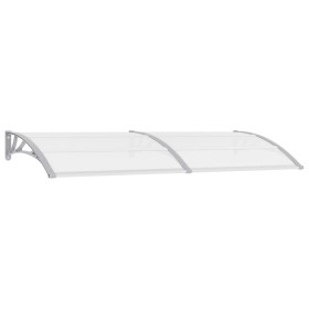 Marquesina para puerta PC gris y transparente 240x75 cm de vidaXL, Toldos - Ref: Foro24-144821, Precio: 72,47 €, Descuento: %