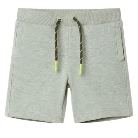 Pantalones cortos infantiles con cordón caqui claro mélange 116 de , Pantalones de niños - Ref: Foro24-11701, Precio: 9,29 €,...