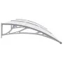 Marquesina para puerta PC gris y transparente 240x75 cm de vidaXL, Toldos - Ref: Foro24-144821, Precio: 77,10 €, Descuento: %
