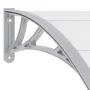 Marquesina para puerta PC gris y transparente 240x75 cm de vidaXL, Toldos - Ref: Foro24-144821, Precio: 77,10 €, Descuento: %