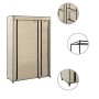 Armario plegable de tela color crema 110x45x175 cm de vidaXL, Armarios roperos - Ref: Foro24-282422, Precio: 42,60 €, Descuen...
