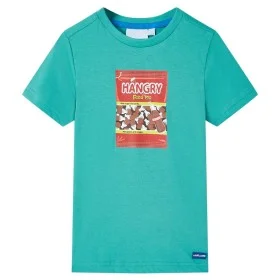 Camiseta infantil de manga corta color verde menta oscuro 140 de , Camisetas para niños - Ref: Foro24-11858, Precio: 7,88 €, ...