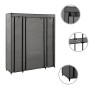 Armario con compartimentos y varillas tela gris 150x45x176 cm de vidaXL, Armarios roperos - Ref: Foro24-282436, Precio: 62,07...