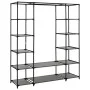 Armario con compartimentos y varillas tela gris 150x45x176 cm de vidaXL, Armarios roperos - Ref: Foro24-282436, Precio: 60,92...