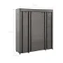 Armario con compartimentos y varillas tela gris 150x45x176 cm de vidaXL, Armarios roperos - Ref: Foro24-282436, Precio: 60,92...